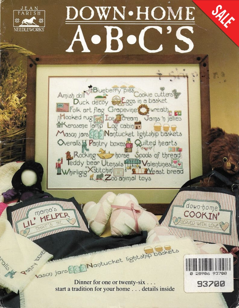 Jean Farish Needleworks Down Home ABCs cross stitch pattern