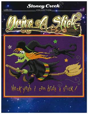 Stoney Creek Drive A Stick LFT503 Halloween cross stitch pattern