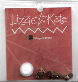 lizzie Kate Tiny Tidings X embellishment pack E119 cross stitch pattern