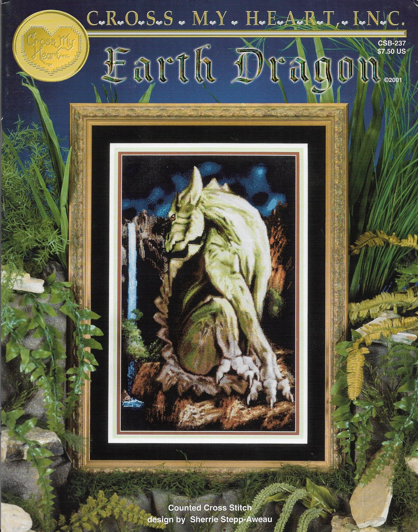 Cross My Heart Earth Dragon CSB-237 cross stitch pattern