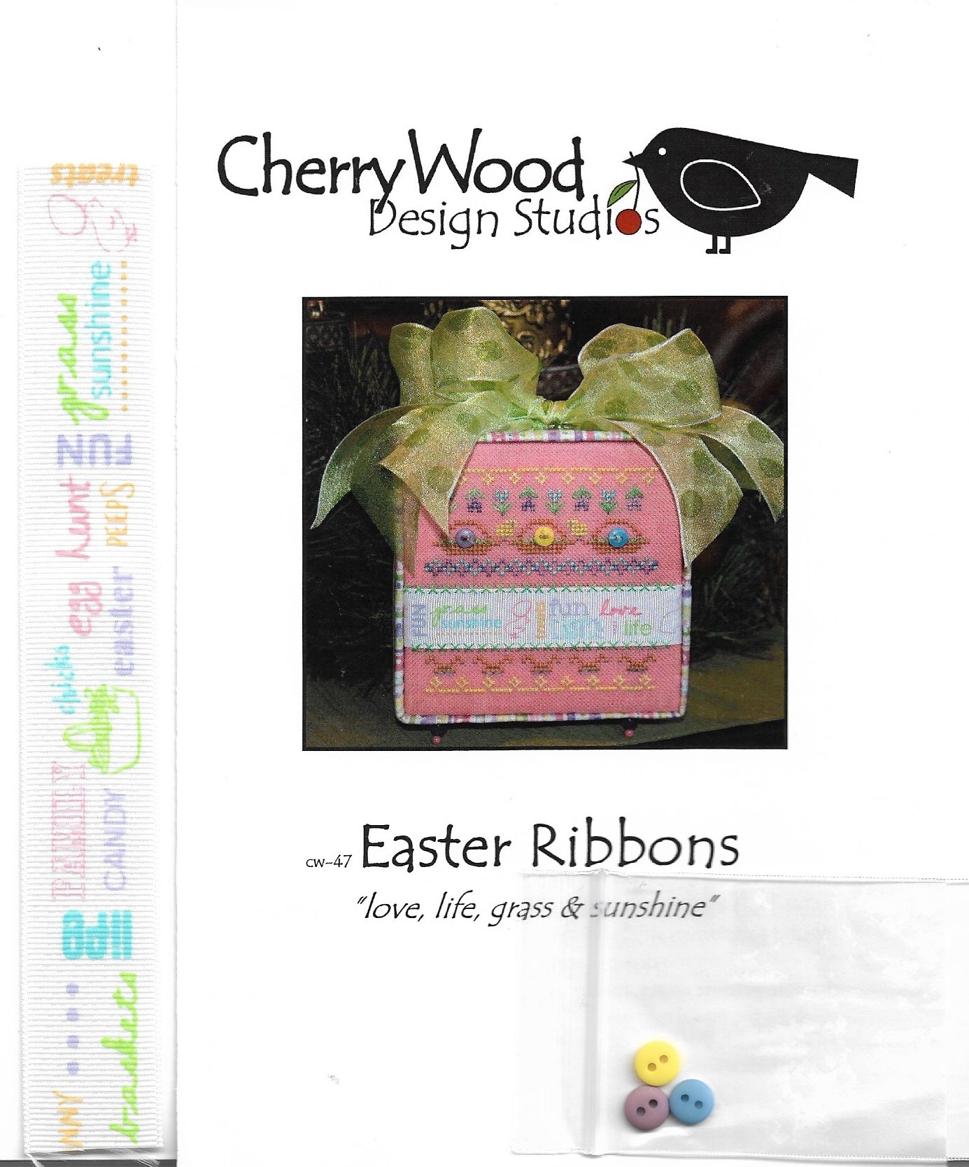 CherryWood Design Studios Easter Ribbons halloween cross stitch pattern