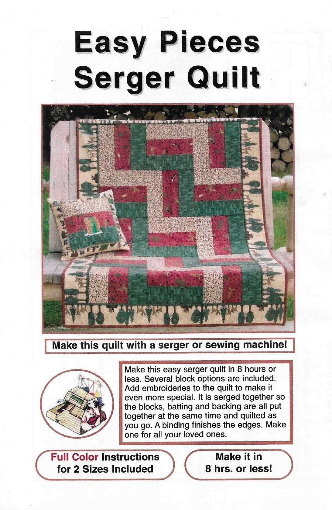 Linda Lee originals Easy Pieces Serger Quilt  pattern