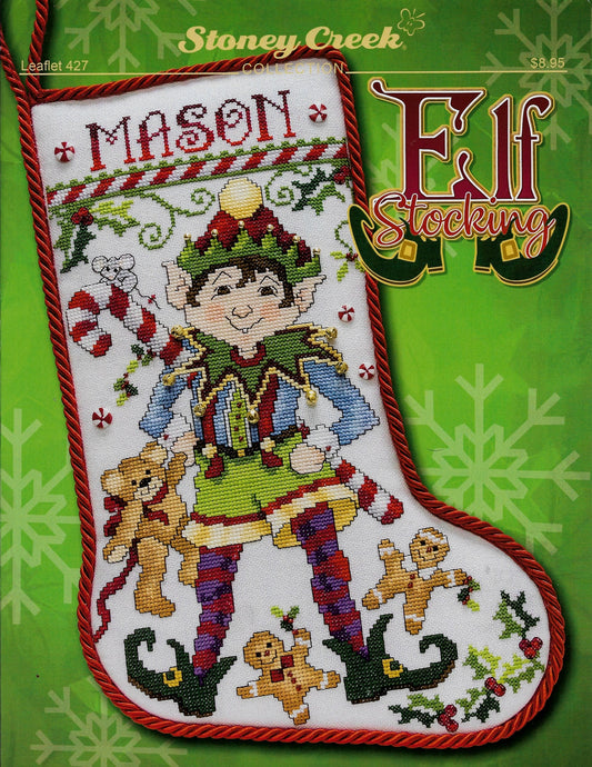 Stoney Creek Elf Stocking LFT427 Christmas cross stitch pattern