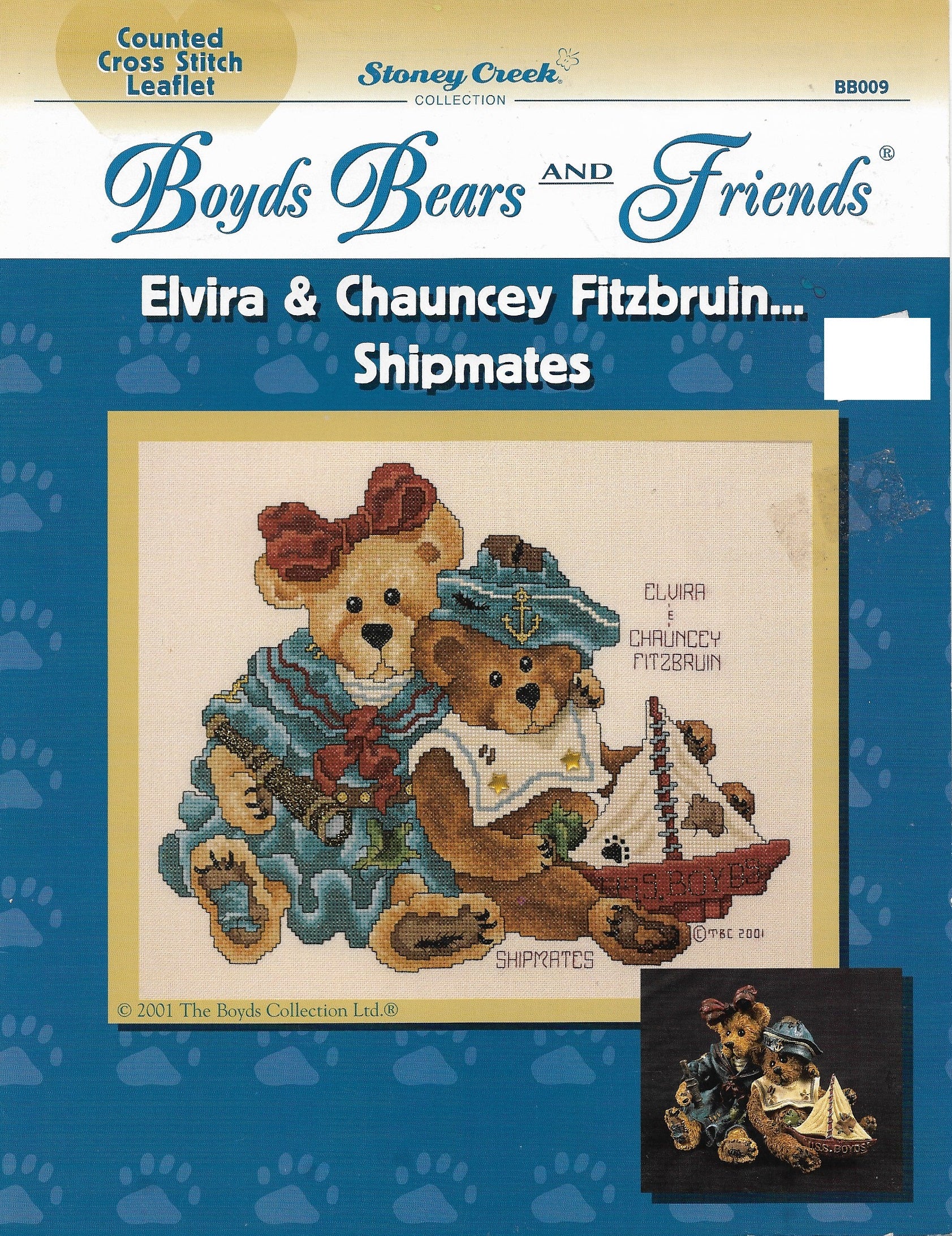Stoney Creek Elvira & Chauncey Fitzbruin Shipmates BB009 cross stitch pattern