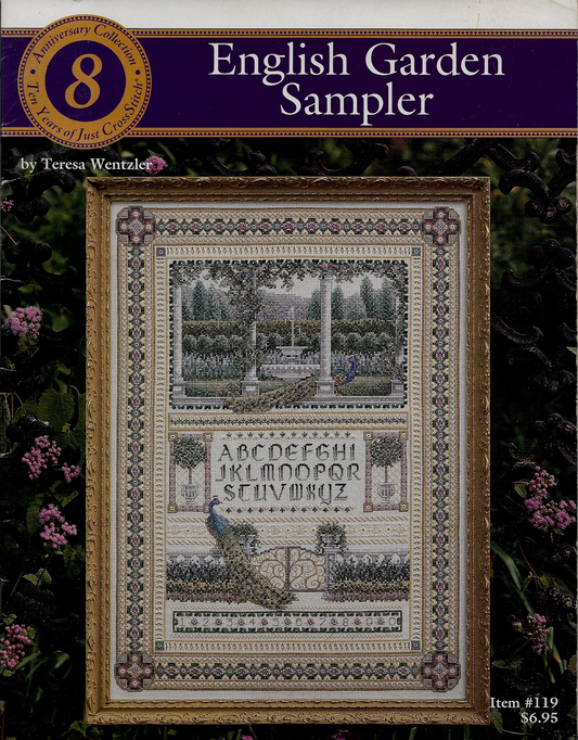 Just Cross Stitch English Garden Sampler Teresa Wentxler cross stitch sampler pattern
