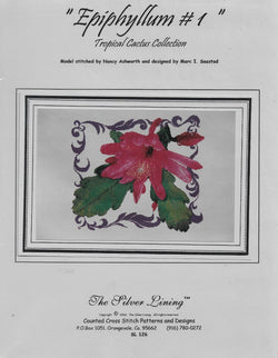 Silver lining Epiphyllum #1 cross stitch pattern