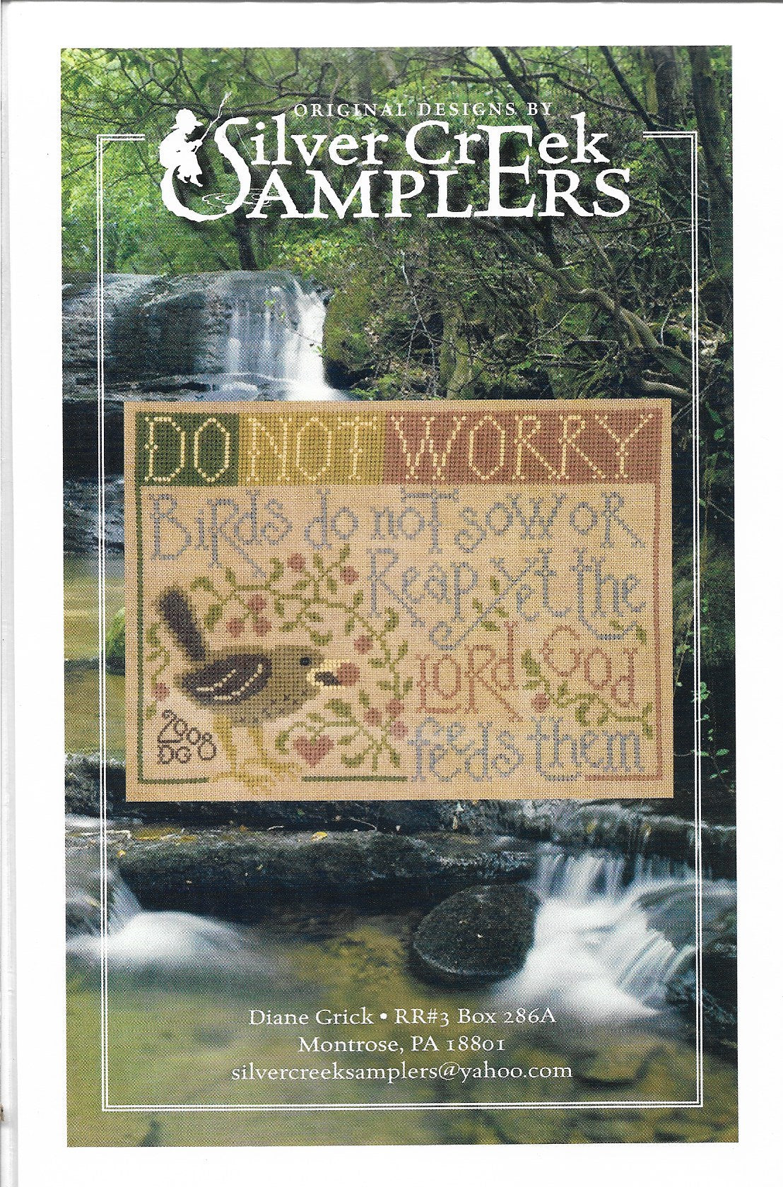 Silver Creek Samplers Eye of the sparrow religious cross stitch pattern