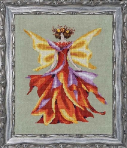 Mirabilia Faerie Autumn Glow NC203 victorian fairy cross stitch