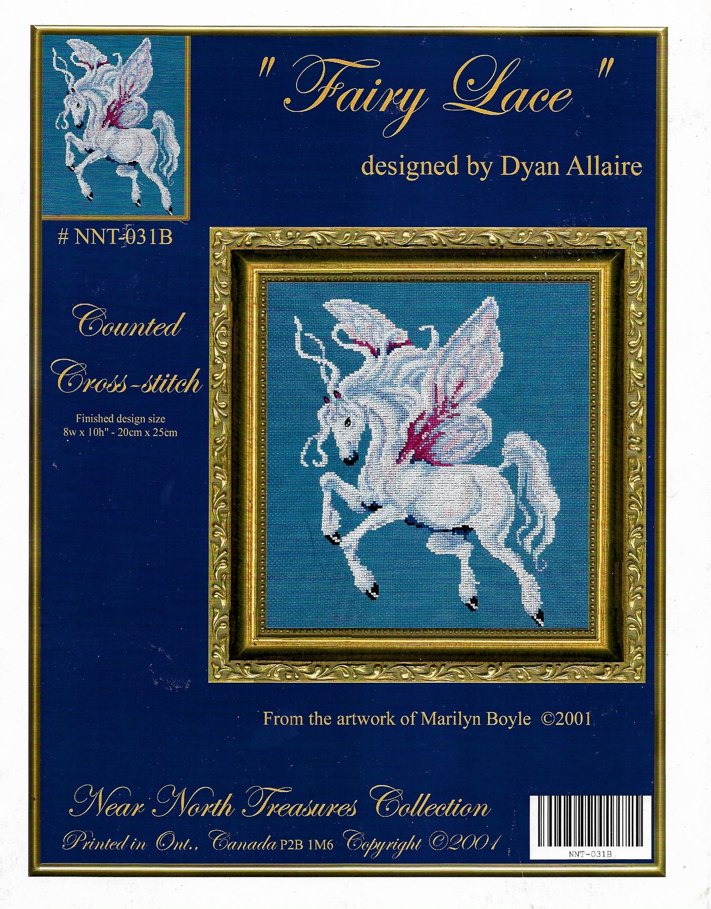 Kustom Kraft Fairy Lace NNT-031B Pegasus cross stitch pattern