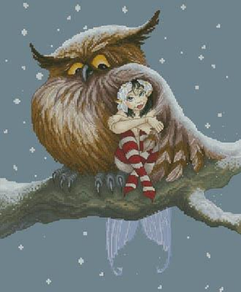 Lena Lawson Fairy and owl cross stitch pattern