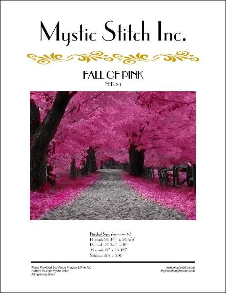 Mystic stitch Fall of Pink cross stitch pattern