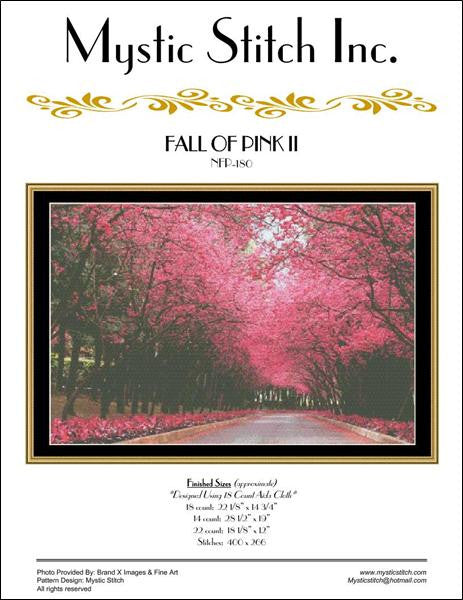 Mystic stitch Fall of Pink II cross stitch pattern