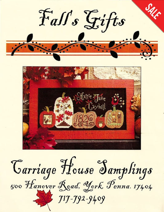 carriage House Samplings Fall's Gifts cross stitch pattern