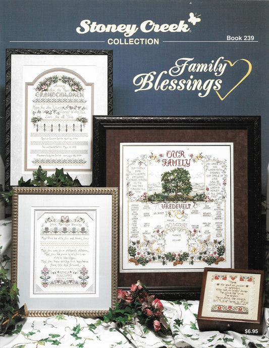 Stoney Creek Family Blessings BK239 religious cross stitch pattern