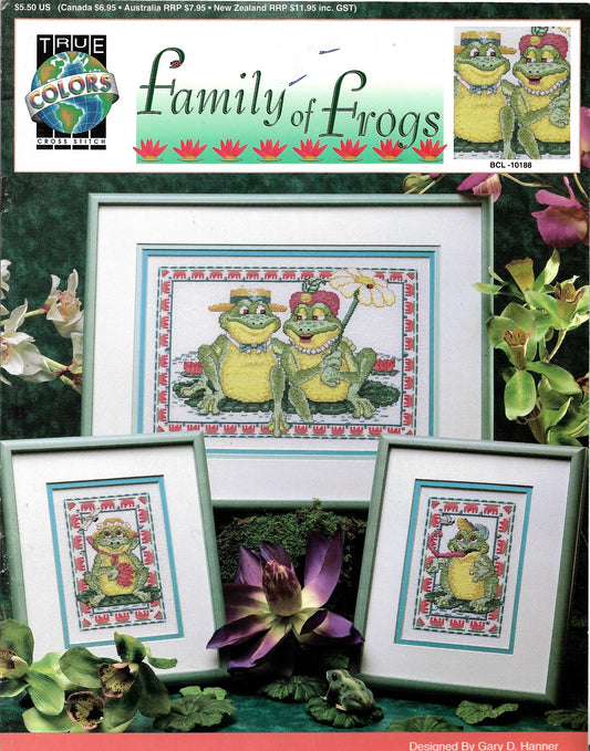 True Colors Family of Frogs BCL-10188 cross stitch pattern