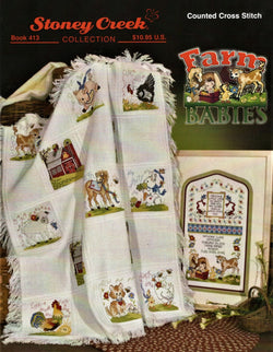 Stoney Creek Farm Babies BK413 baby sampler cross stitch booklet