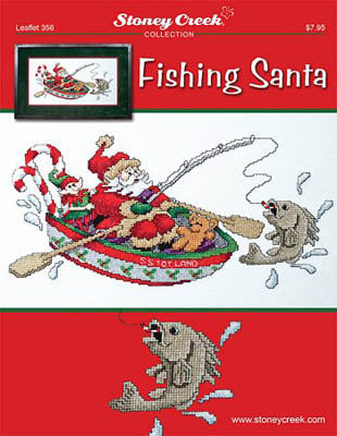 Stoney Creek Fishing Santa Christmas LFT356 cross stitch booklet