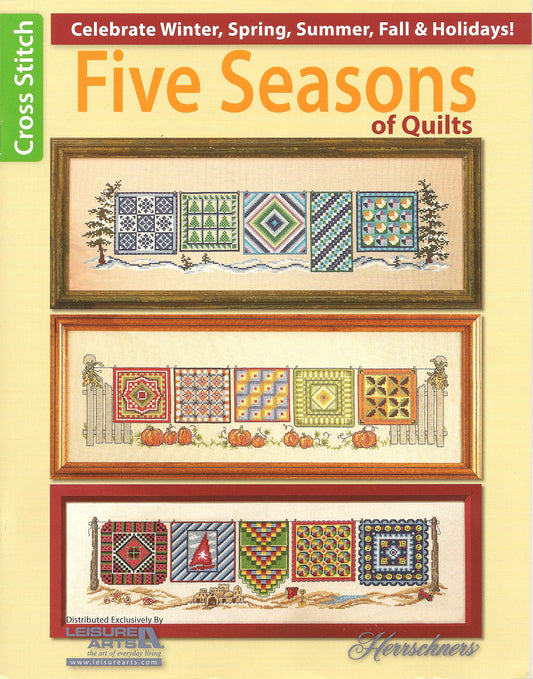 Leisure Arts Five Seasons LA6150 6150 quilt cross stitch pattern