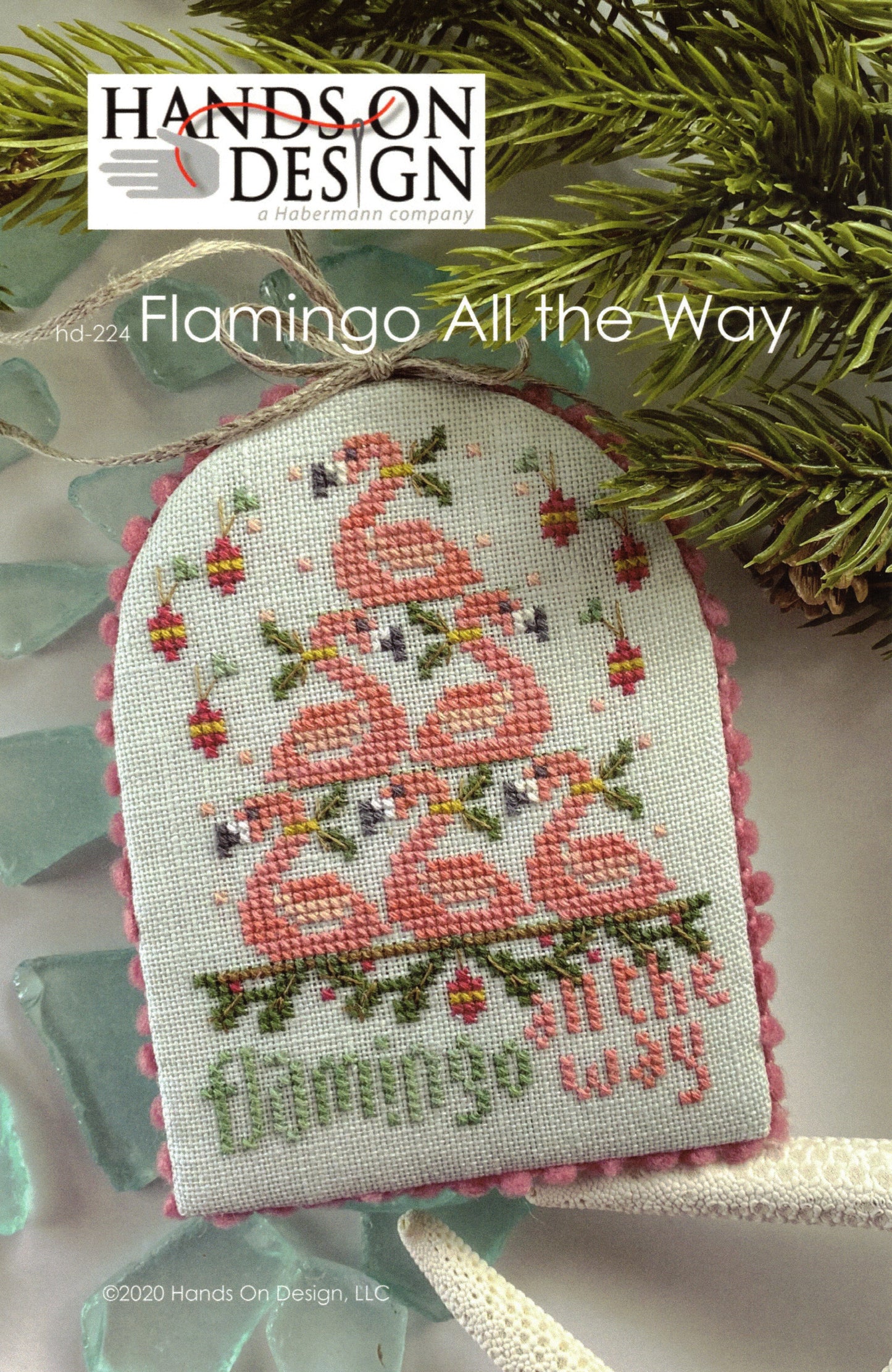Hands on Design Flamingo All The Way cross stitch pattern