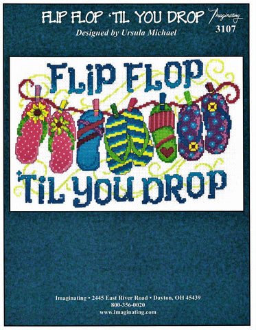 Imaginating Flip Flop 'til you drop 3107 cross stitch pattern