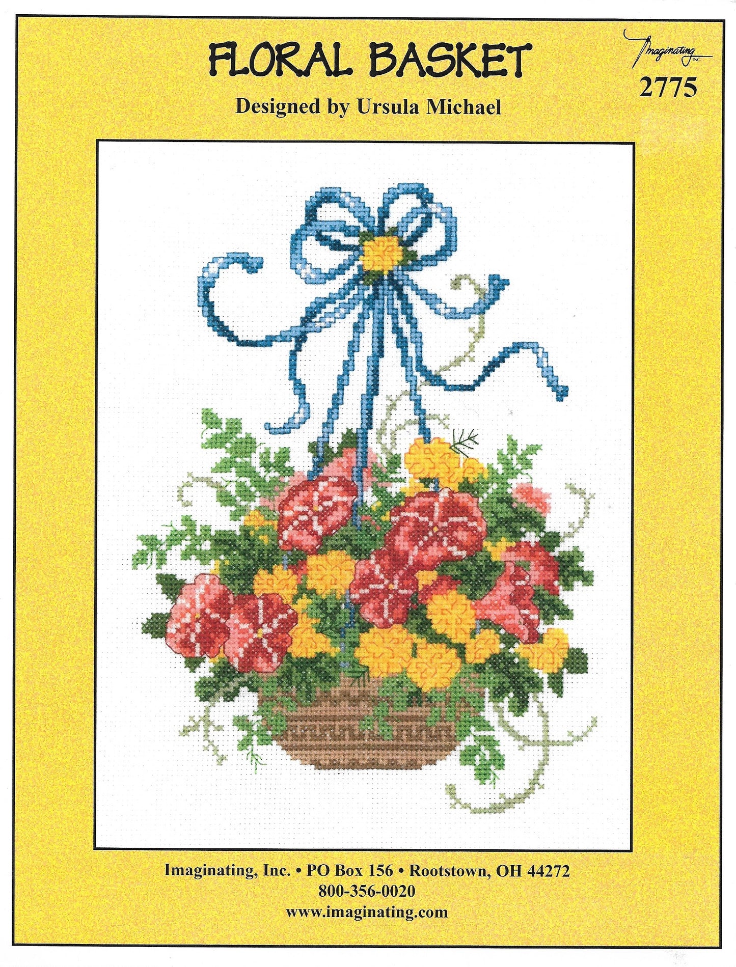 Imaginating Floral Basket 2775 cross stitch pattern