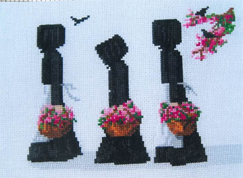 Diane Graebner Flower Girls DGX-185 amish cross stitch pattern