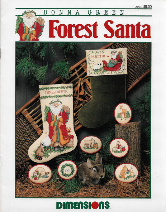 Dimensions Forest Santa 188 christmas cross stitch pattern