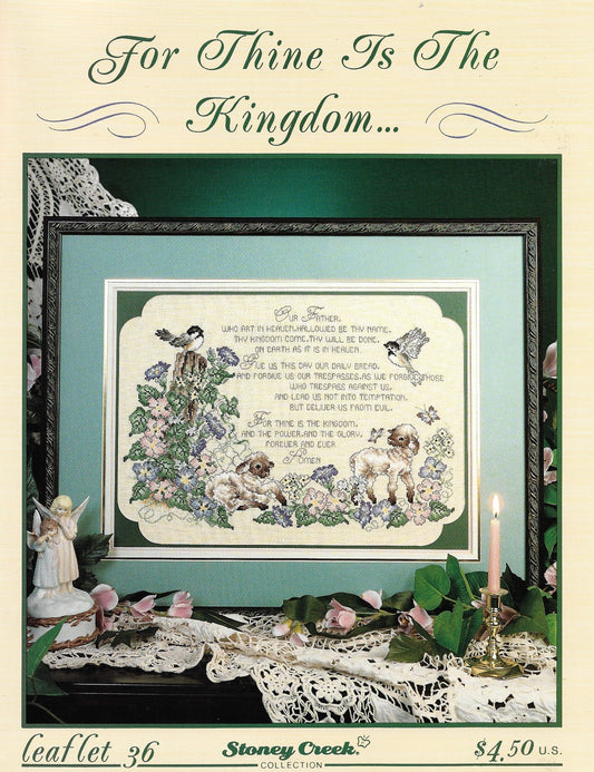 Stoney Creek For Thine Is The Kingdom LFT36 religious cross stitch pattern