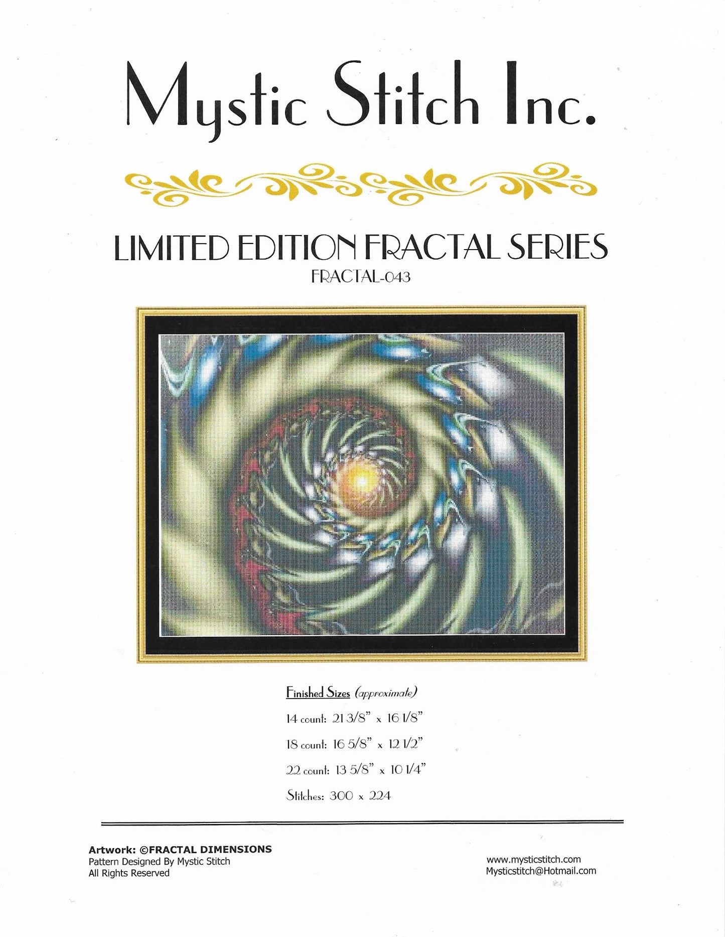 Mystic Stitch Fractal 43 - Limited Edition cross stitch pattern