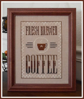 Little House Needleworks Fresh Brewed Coffee LHN165 cross stitch pattern