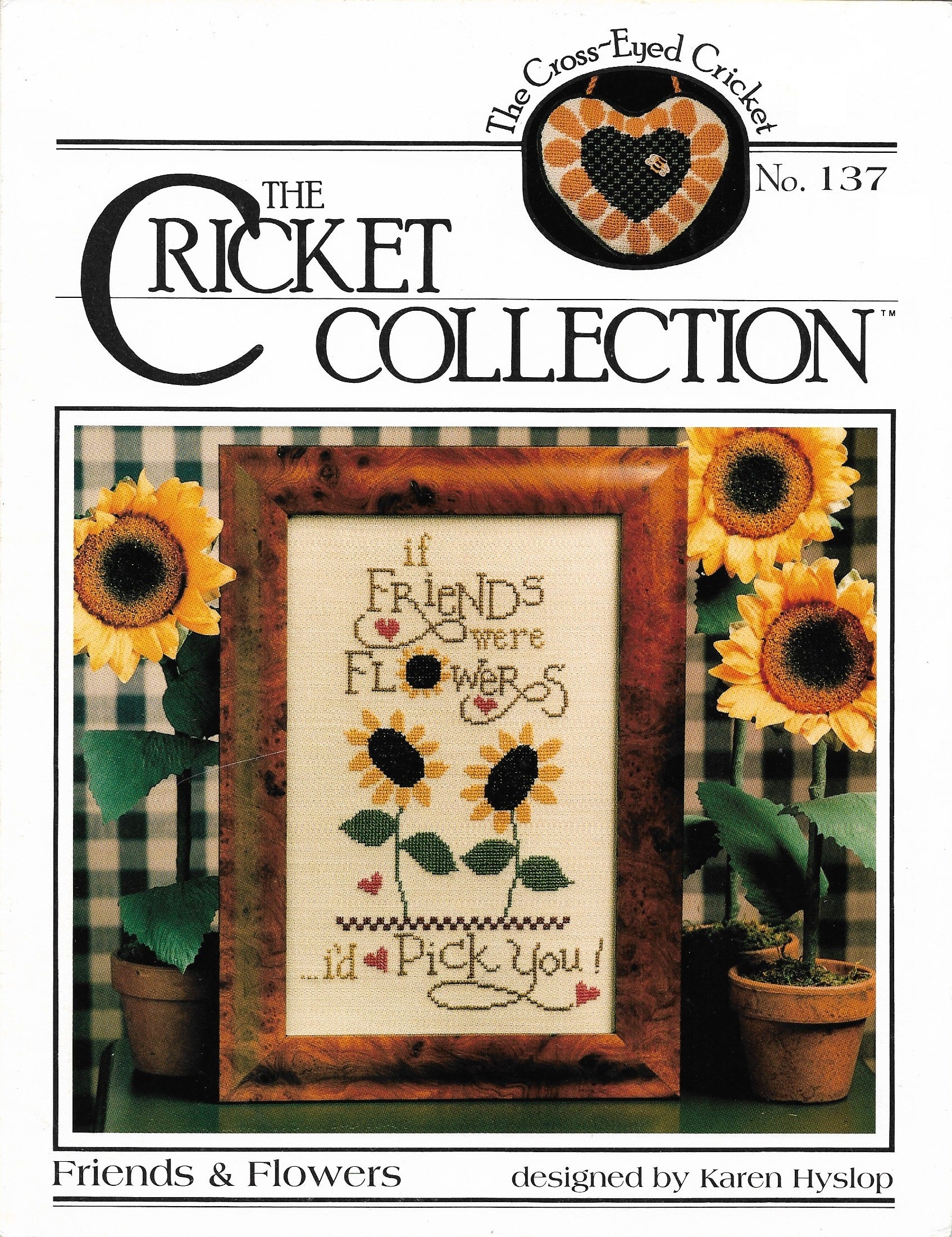 Cricket Collection Friends & Flowers CC137 cross stitch pattern