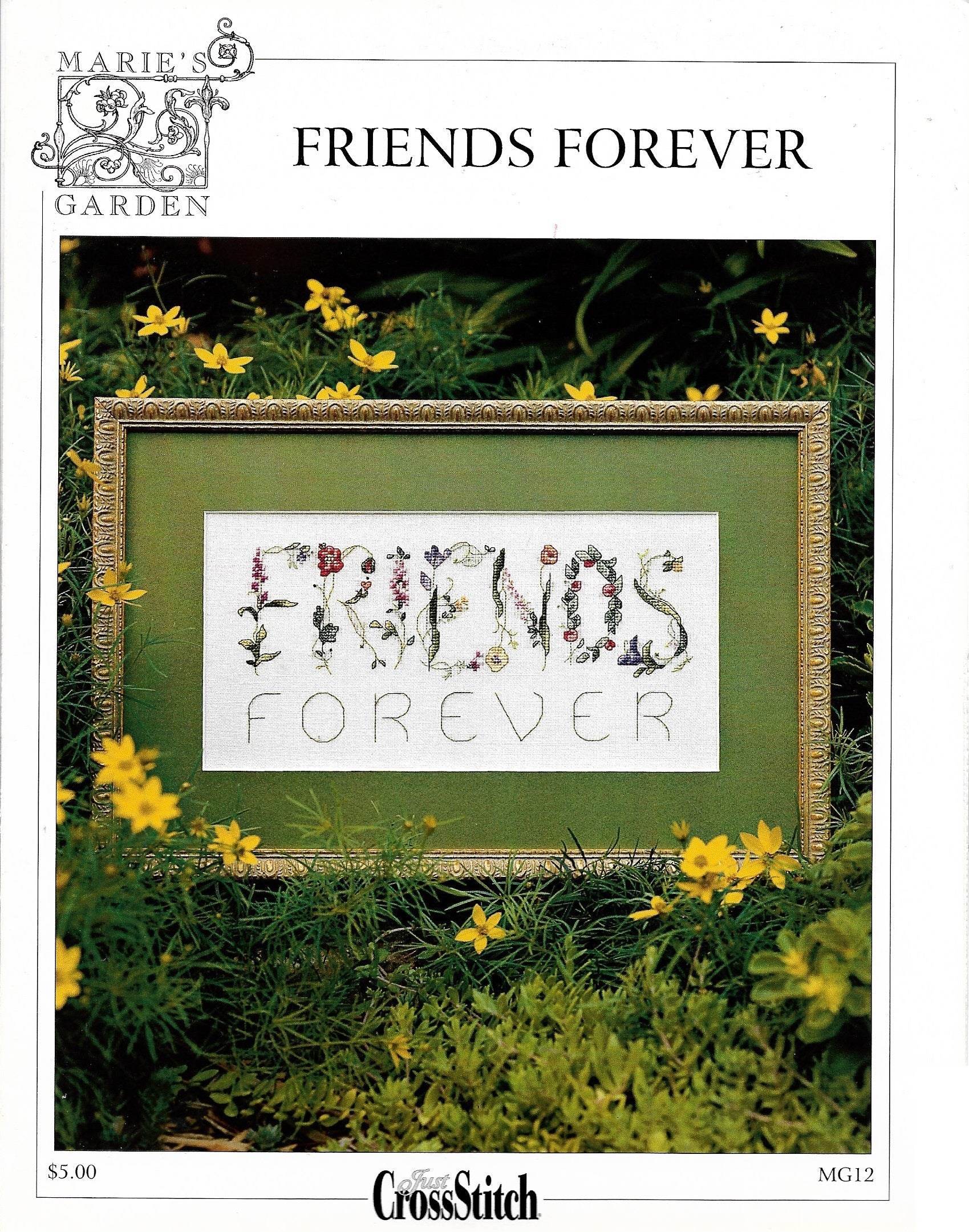 Just Cross Stitch Marie's Garden Friend's Forever cross stitch pattern