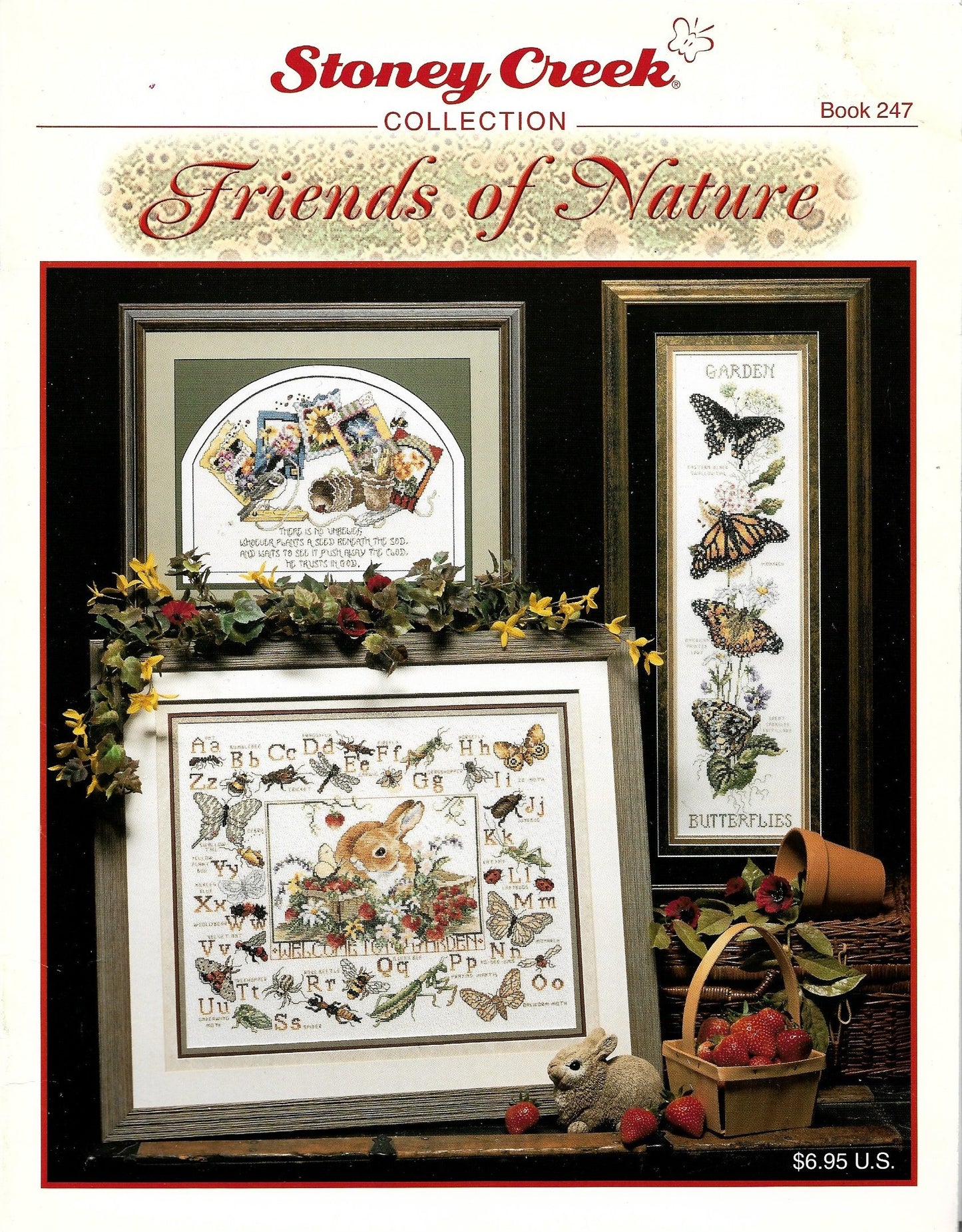 Stoney Creek Friends of Nature BK247 butterfly bird rabbit cross stitch pattern