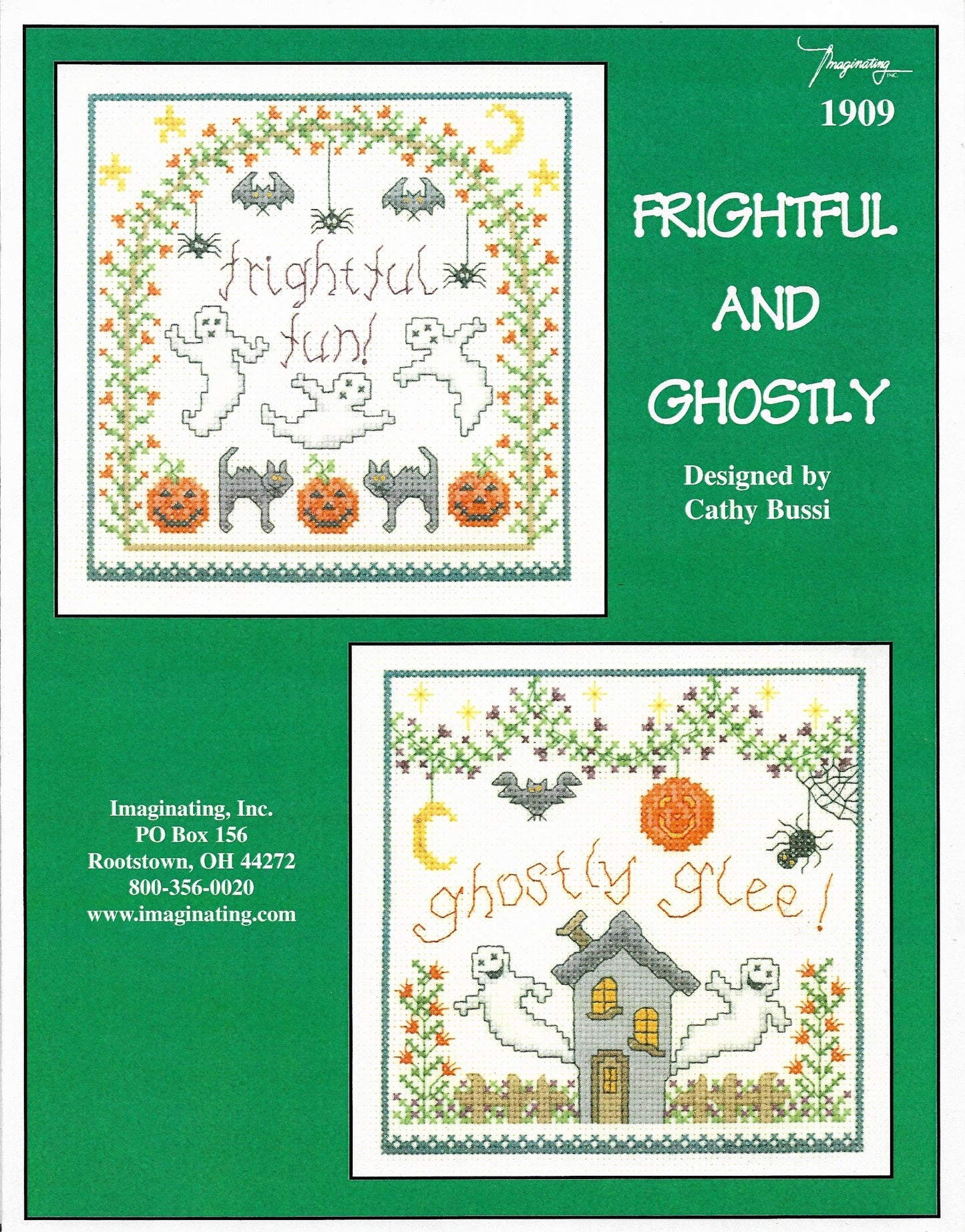Imaginating Frightful and Ghostly 1909 Halloween cross stitch pattern