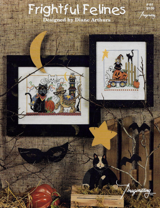 Imaginating Frightful Felines #161 halloween cross stitch pattern