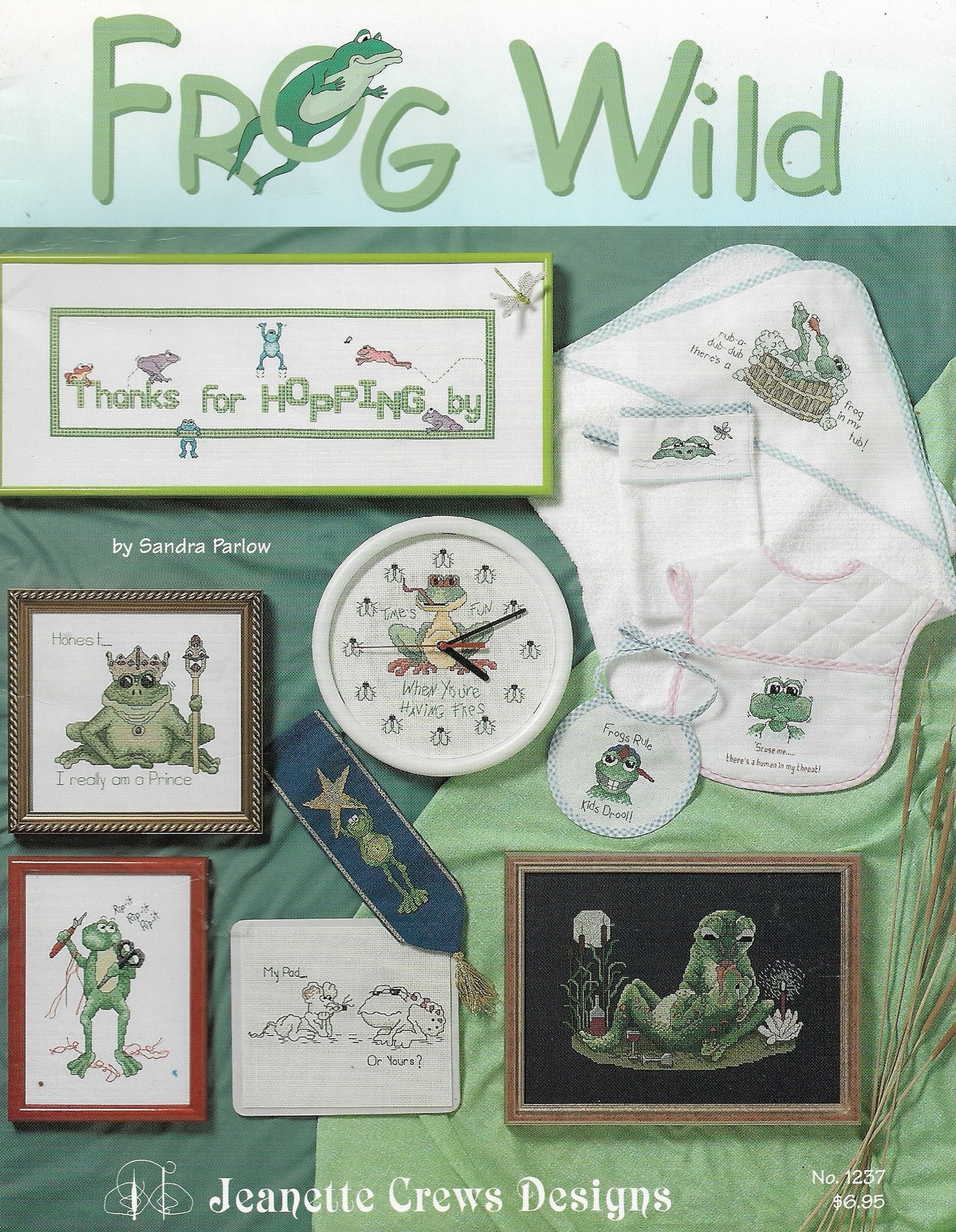 Jeanette Crews Frog Wild cross stitch pattern