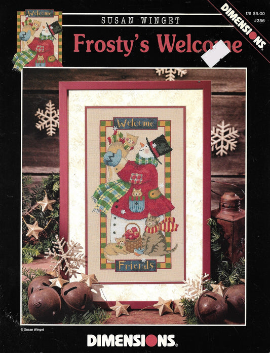 Dimensions Frosty's Welcome 356 christmas cross stitch pattern