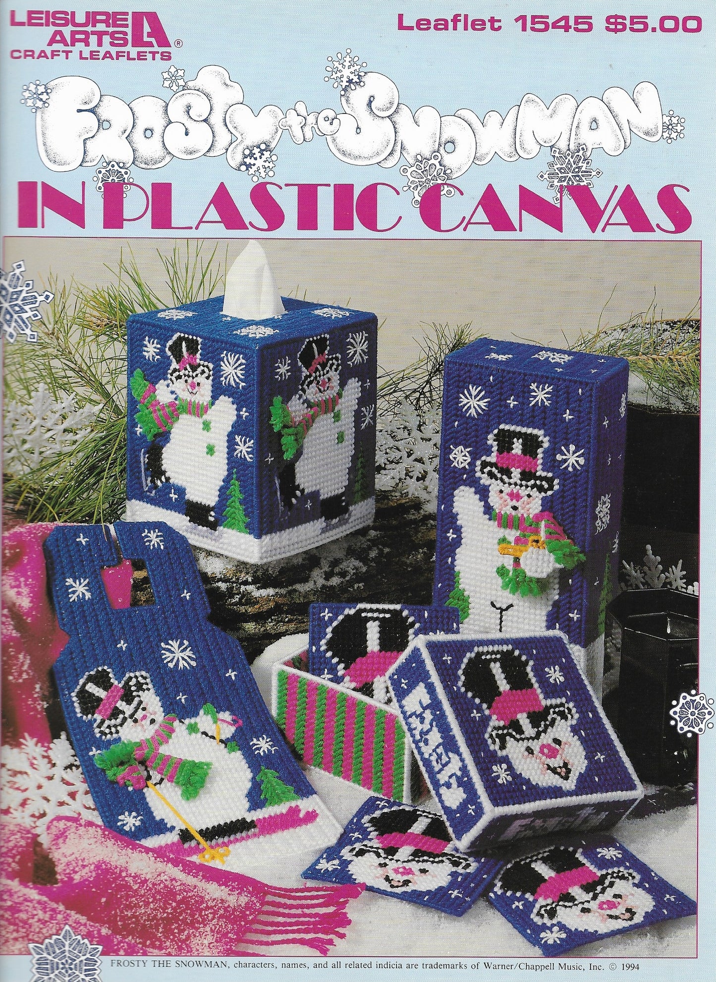 Leisure Arts Frosty The Snowman LA1545 Plastic Canvas pattern