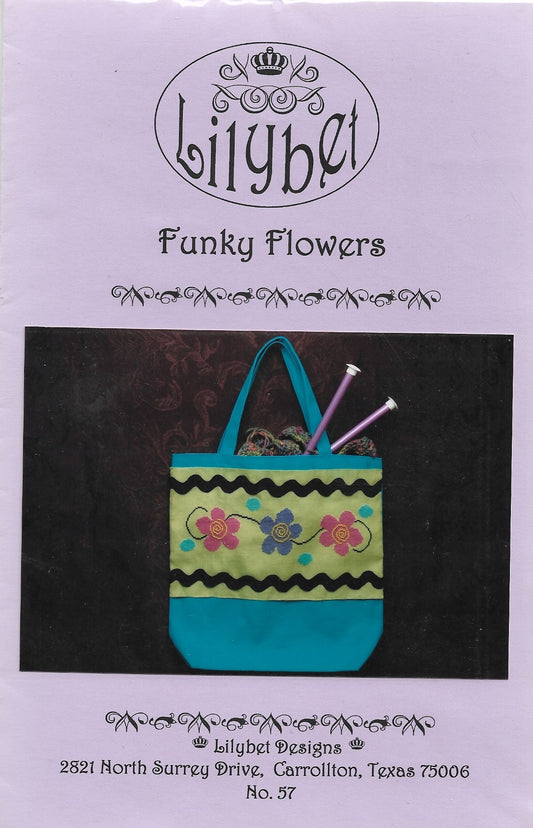 Lilybet Funky Flowers cross stitch pattern
