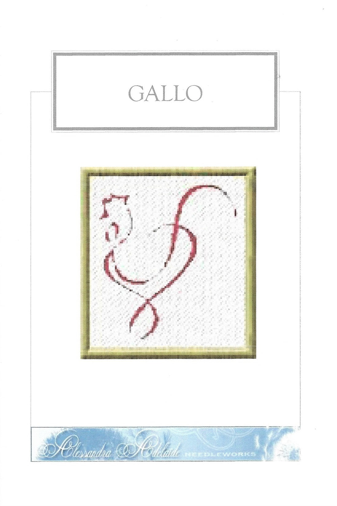 Alessandra Adelaide Gallo (Rooster) cross stitch pattern