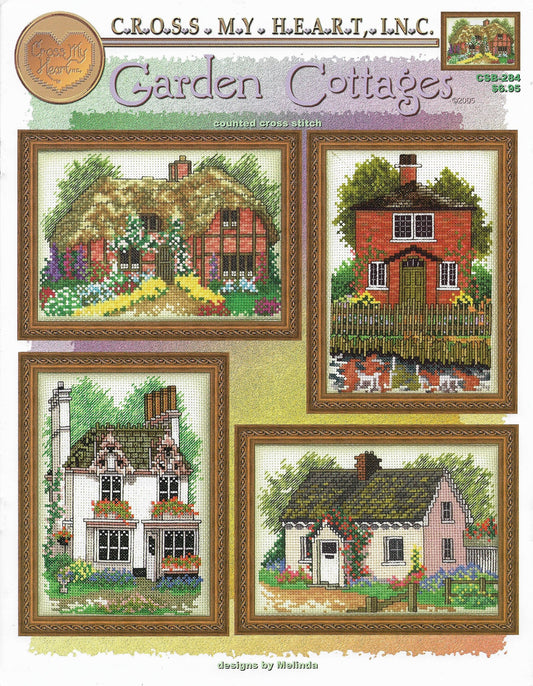 Cross My Heart Garden Cottages CSB-284 cross stitch pattern