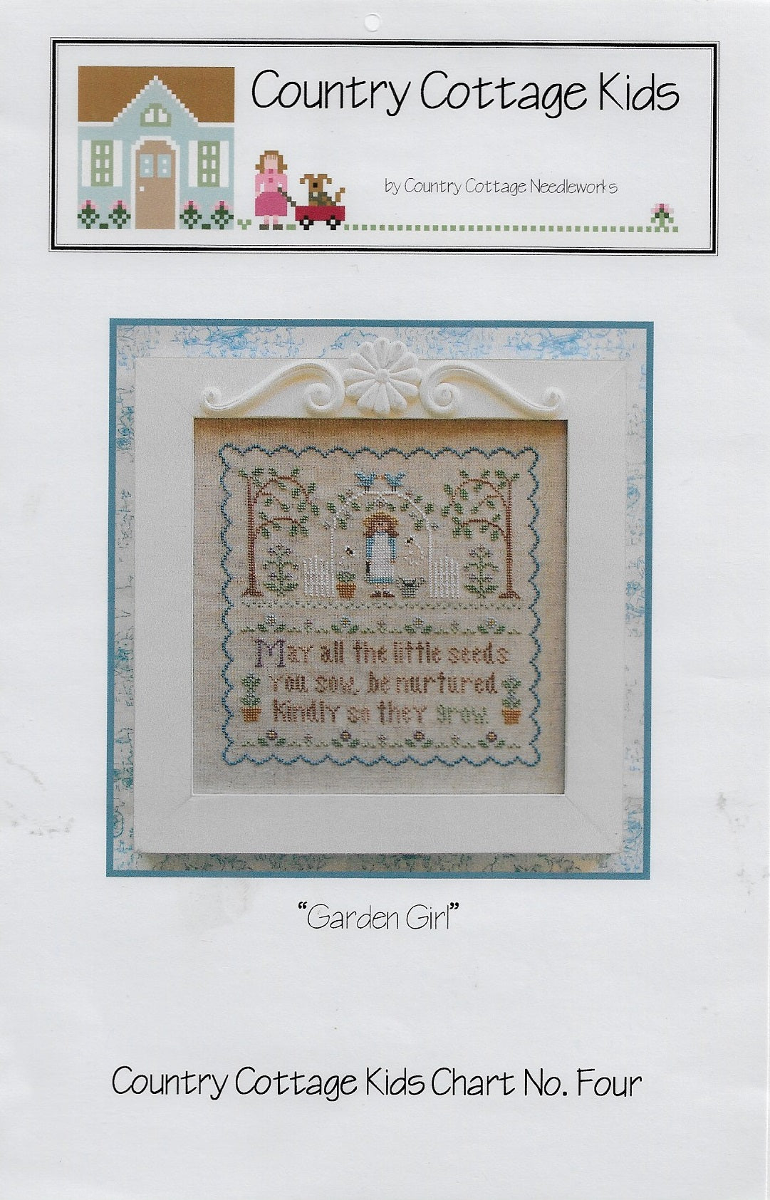 Country Cottage Kids Needleworks Garden Girl CCN4 cross stitch pattern