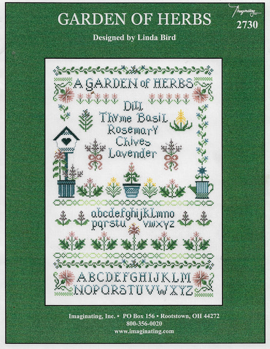 Imaginating Garden of Herbs cross stitch pattern