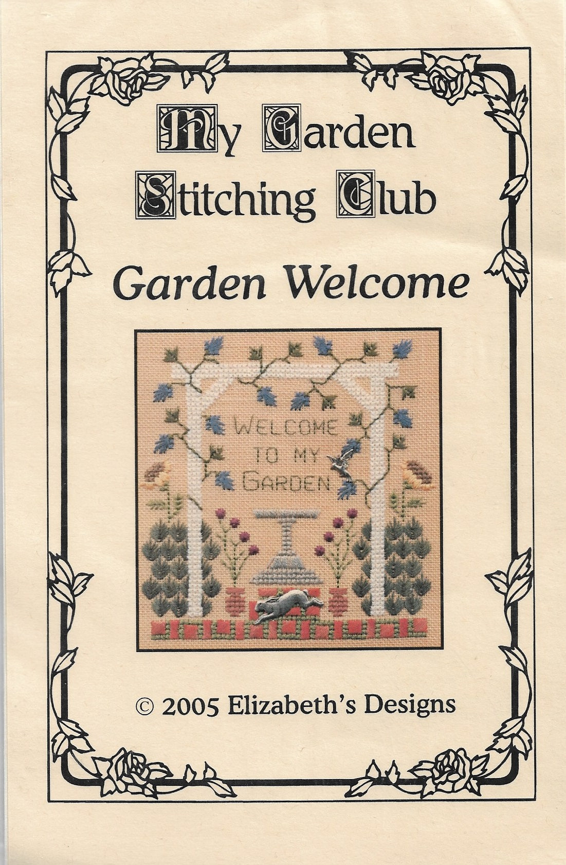 Elizabeth's Designs Garden Welcome cross stitch pattern