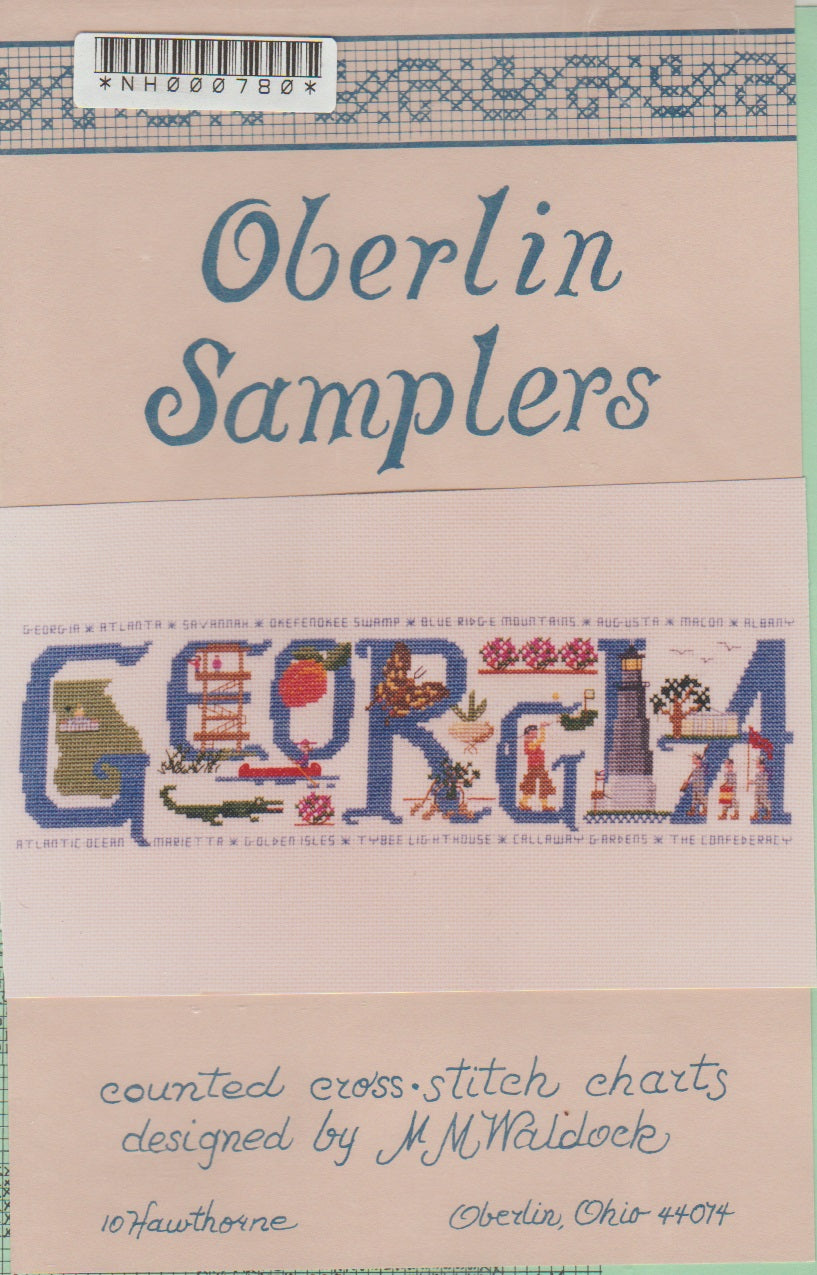 Oberlin Samplers Georgia cross stitch pattern