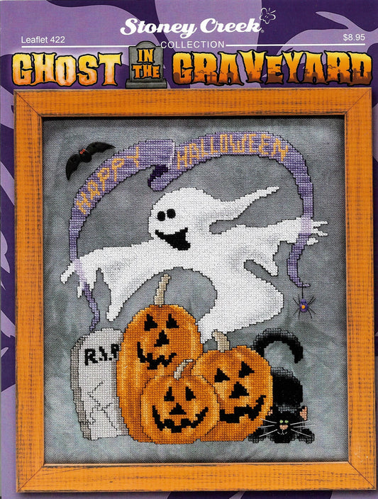 Stoney Creek Ghost in the Graveyard LFT422 Halloween cross stitch pattern