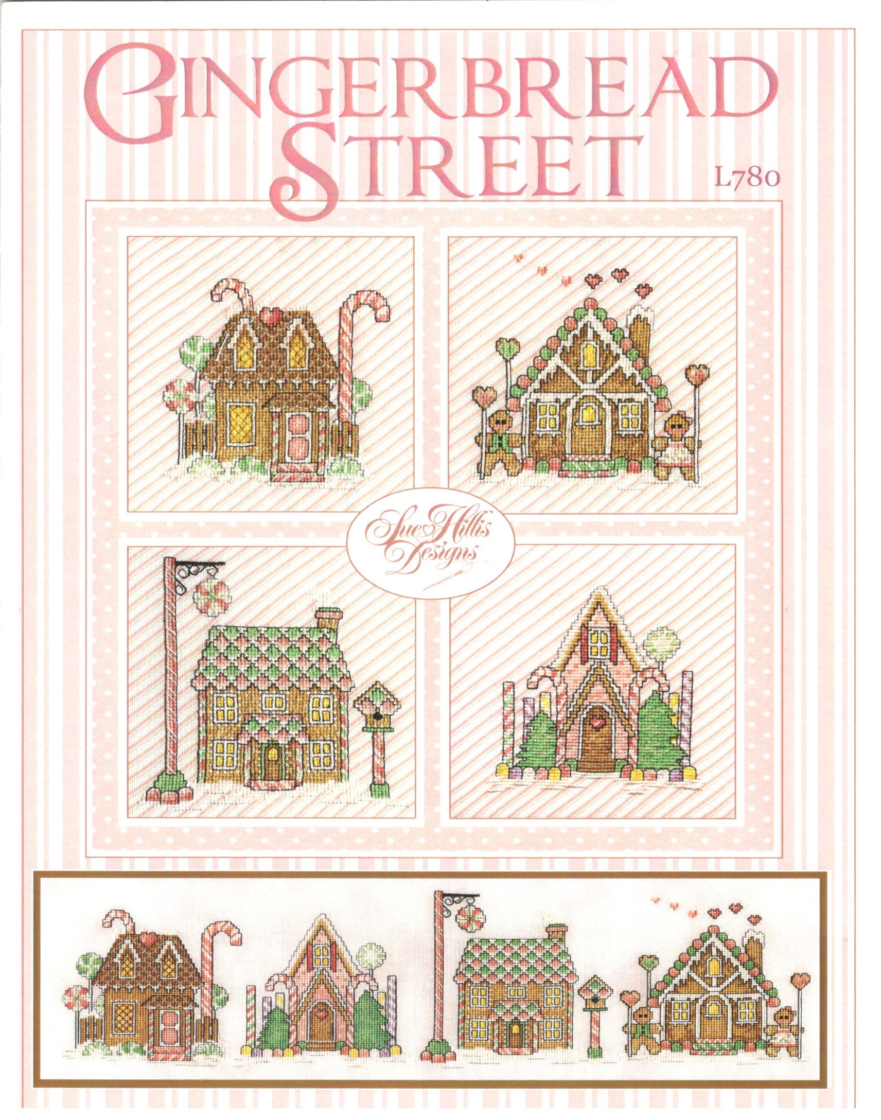 Sue Hillis Gingerbread Street Christmas cross stitch pattern