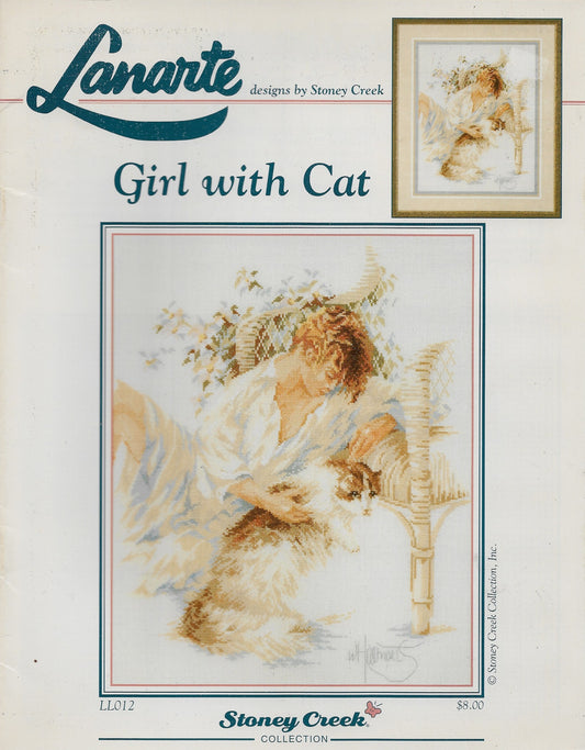 Lanarte Stoney Creek Girl with Cat LL012 cross stitch pattern