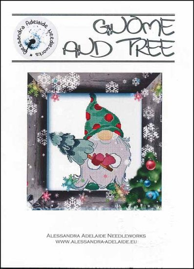 Alessandra Adelaide Gnome and Tree Christmas cross stitch pattern