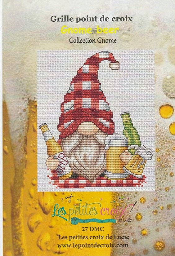 Les Petites croix de Lucie Gnome Beer cross stitch pattern